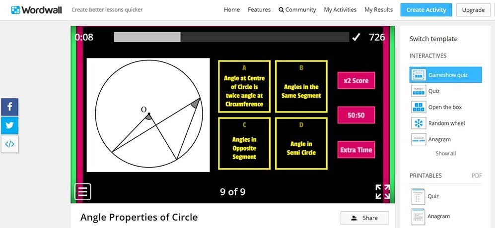 Circle properties can be learnt in a fun way through online game show.jpg