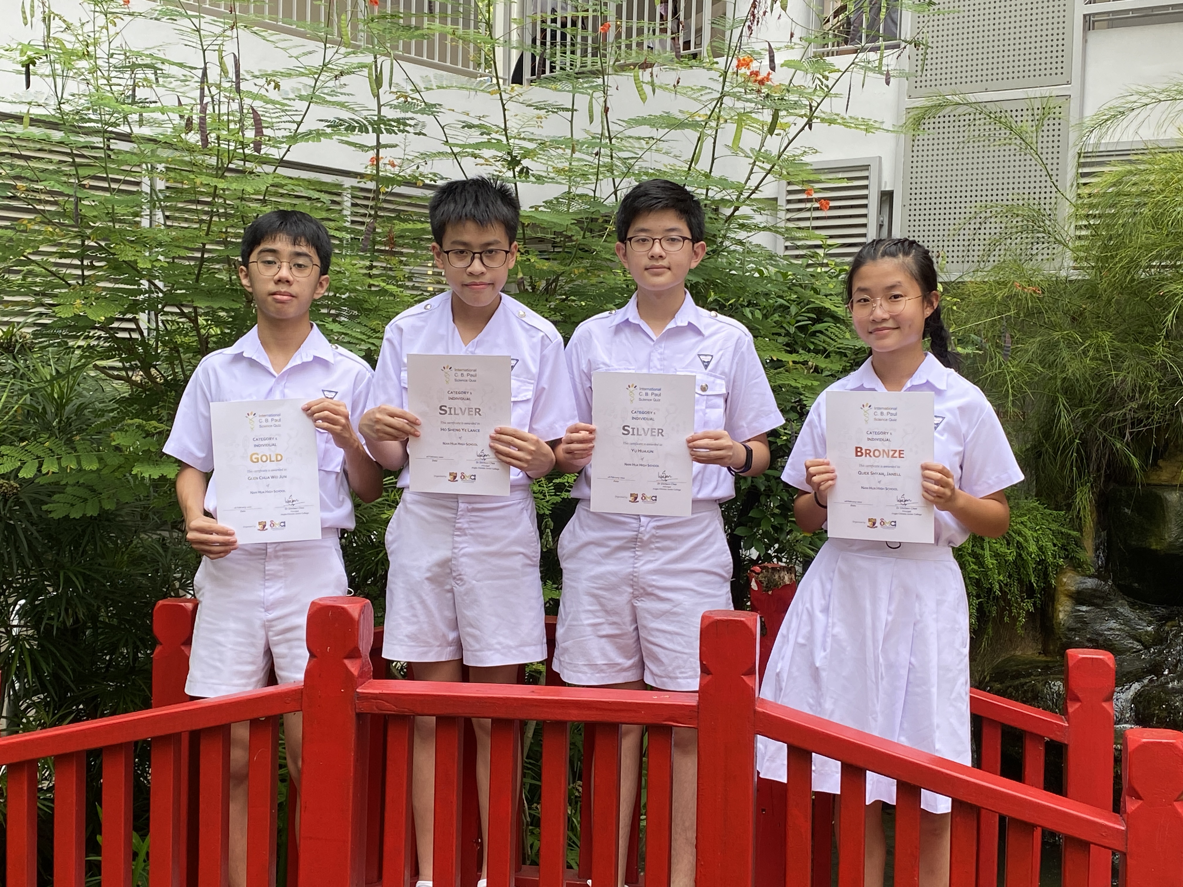 Congratulations to our CB Paul ACJC Science Competition Category 1 medal winners!