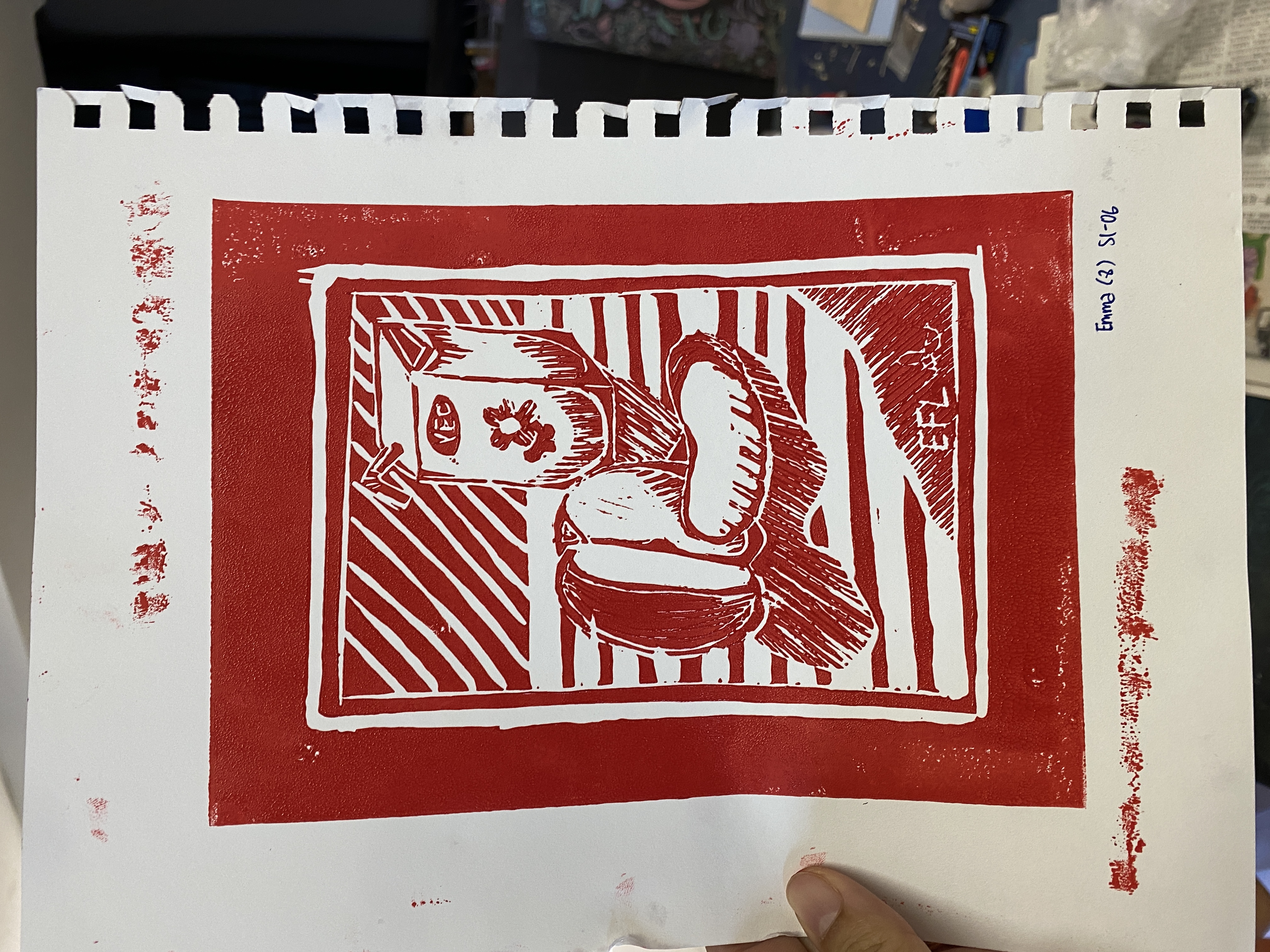 Secondary 1 Lino print